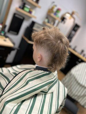 Burst fade mullet