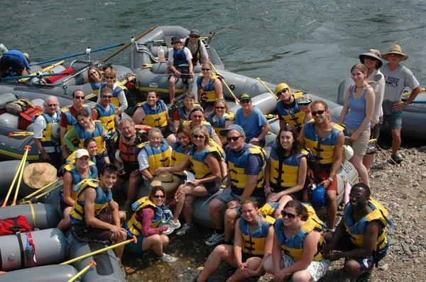 One big 'ol family reunion!  Rafting is a great option for all ages ;-)