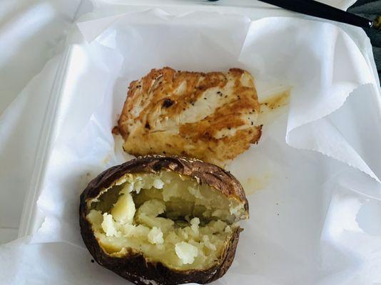 Grilled chicken and a baked potato