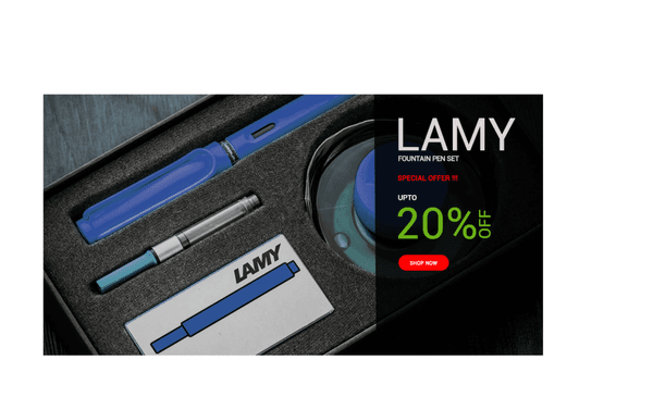 Lamy Fountain pen set - 20% off.