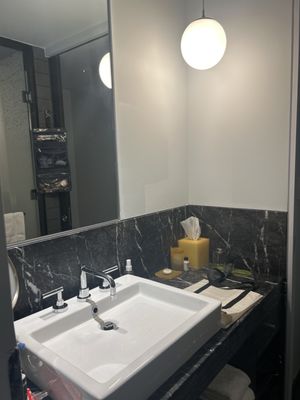 Bathroom sink area