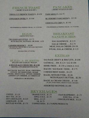 Breakfast Menu