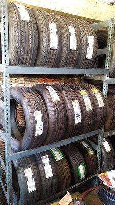 We have new tires in stock. If we don't have the size u need we can order them.