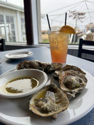 Baked oysters