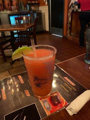 Frozen Strawberry Texas Margarita