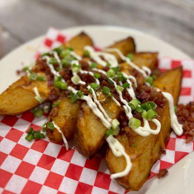 Delightful Loaded Potato Wedges from the CFF cafe!