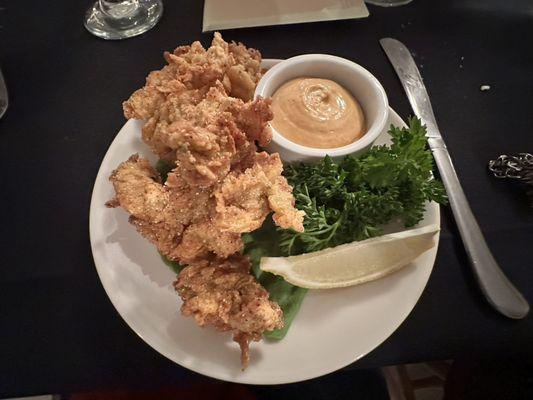 Fried oysters