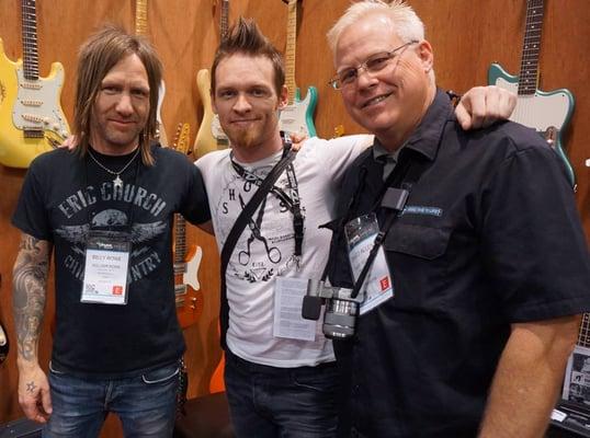 Billy, Matt and David hanging out at NAMM