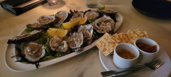 Oysters on half shell