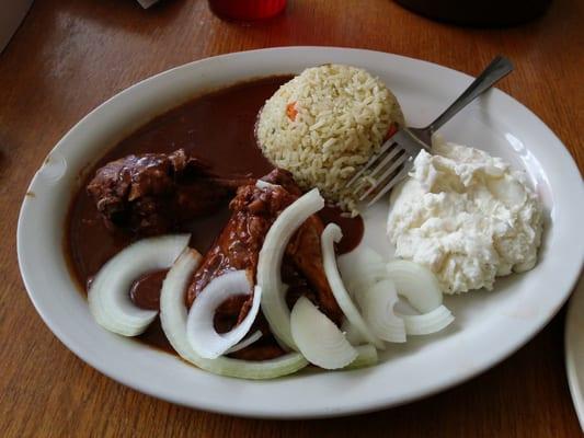 Chicken mole. $7