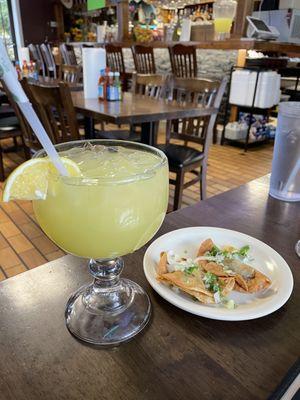 Large margarita on the rocks