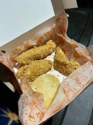 Chicken Fingers and biscuit