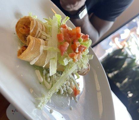 Chicken tinga tostada