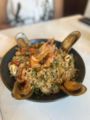 Arroz con Mariscos (~$30)