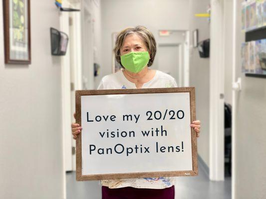 Freedom from distance and reading glasses. The Panoptix implant gives cataract surgery a boost.