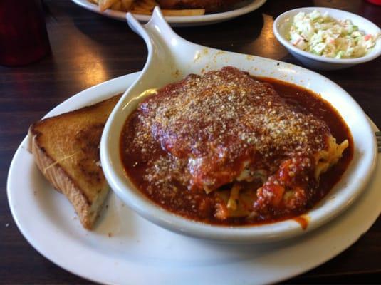 Weekend special: lasagna with side ($7)