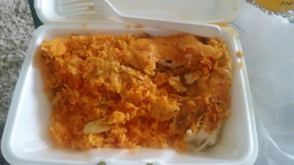 "Lunch Special" - a pound of undercooked rice and poorly tasting fish...