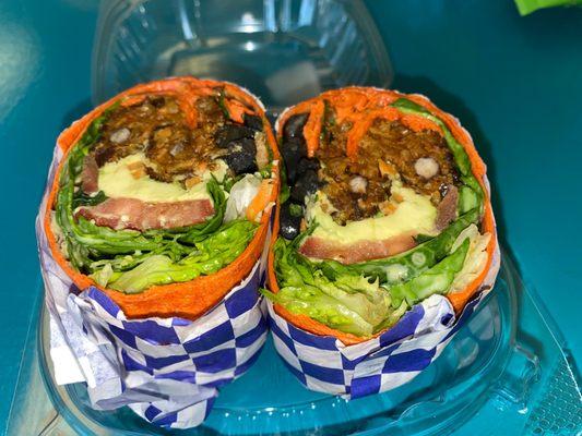 BLACK BEAN BURGER wrap