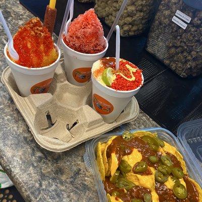 Snowballs,Corn/Elote , nachos