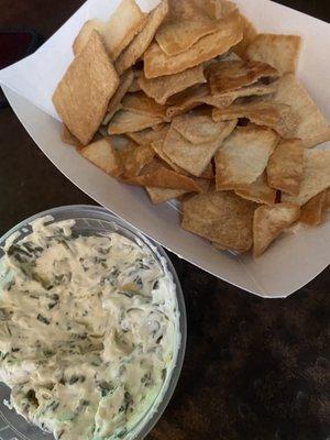 Spinach artichoke and chips