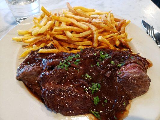 Tough Gristly Hangar Steak w/Fries