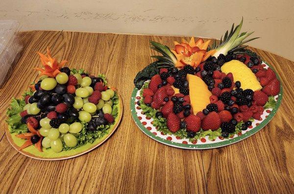 Beautiful fruit platters! We were so proud to serve these to our guests.