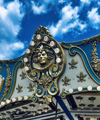 Close up of the merry-go-round