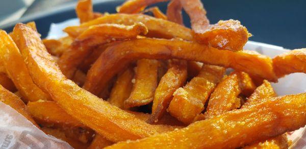 Close up sweet potato fries