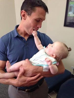 Even little ones love getting adjusted at New Body Chiropractic!