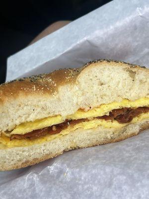 Skimpy ass egg sandwich. Plus they didn't even let me know about my orange juice. FOH never again  This shit look anorexic.