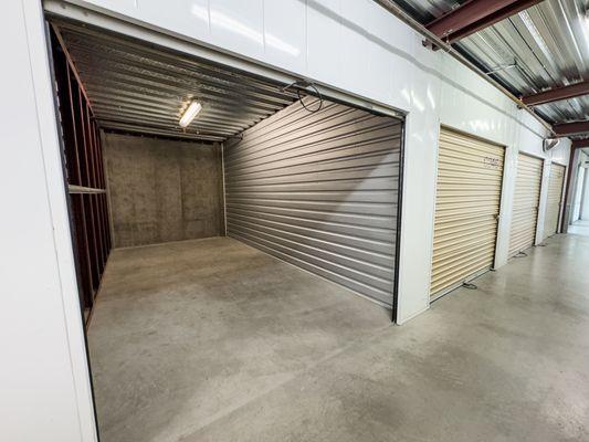 Interior of a self storage unit.