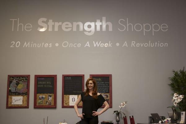 Owner Melinda Hughes at The Strength Shoppe