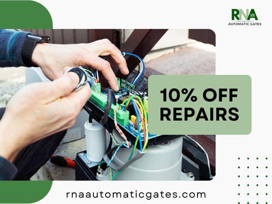 Save 10% on All Repairs Today!