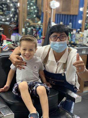 China did the best job with my sons first haircut!!