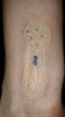 And that, by far, is the worst infinity and dreamcatcher tattoo ever!