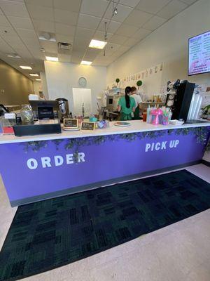 Order and pick up counter