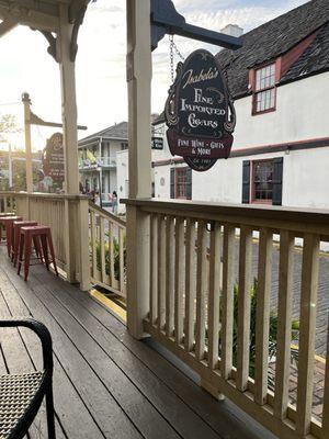 The front porch is a great place to relax and people-watch.