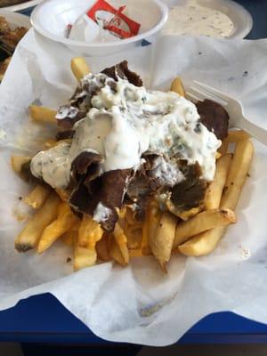 Gyros cheese fries