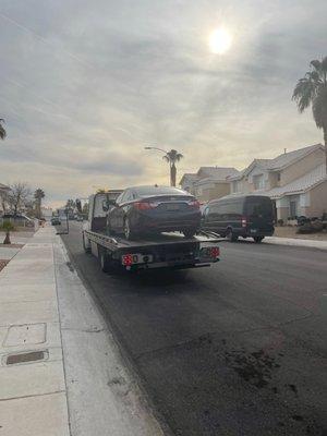 December 17, barely made it home, towed back to him