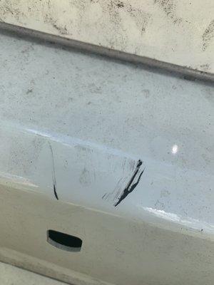 Scratches on bumper