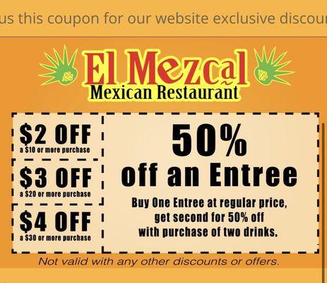 Website coupon