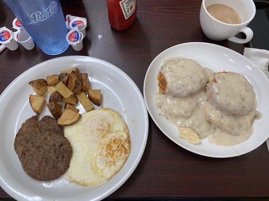 Sausage Biscuits and Gravy platter.