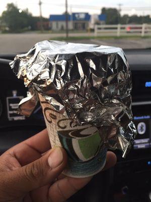 Orale, who does this? I ordered a Turkish coffeeto go AND THEY PUT FOIL TO KEEP IT HOT!!! Thank you