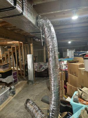 New duct install