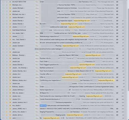 This long list of email communications is the proof of how hard it was to pull off the deal but they did it