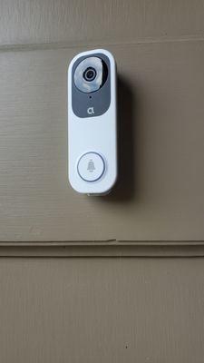 Doorbell Camera after installation. Clean and easy two-way communication with recording.