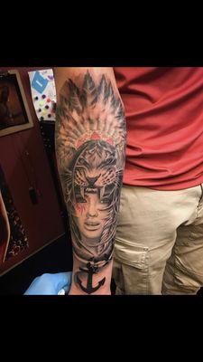 Nice half sleeve in the works by Jr Rios