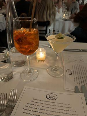 Aperol Spritz and Shineapple Express