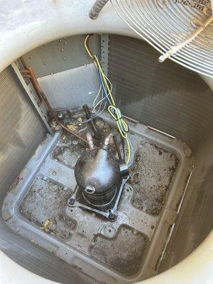 Compressor not bolted down