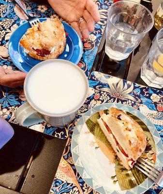 Scones with Clotted Cream & Steamed Milk - Divine